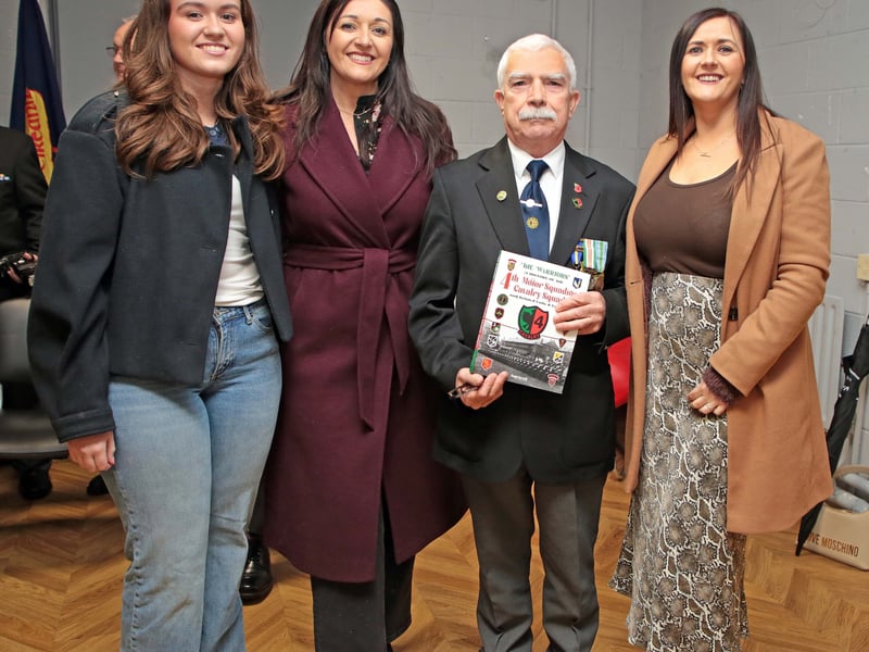 Caption: Amy and Josephine Dolan, Hugh Farrell, Catriona Doherty