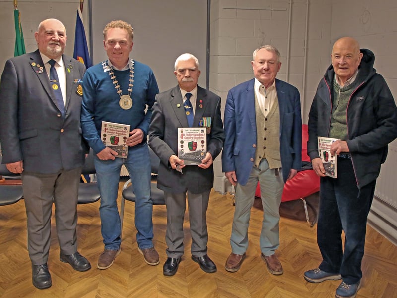 Caption: Stephen Coy, Cllr Gary Murtagh, Hugh Farrell, Cllr Seamus Butler, James MacNerney