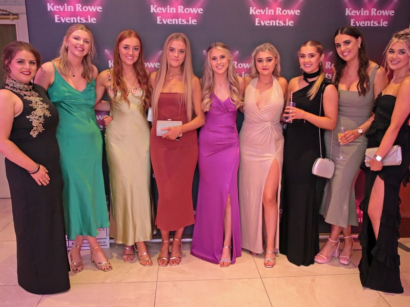 Caption: Rathcline ladies football club members stepping out in style before they graced the red carpet at the Bord na Móna Rathcline OsKaRs event in the Longford Arms Hotel on Sunday, October 29 Picture: Shelley Corcoran