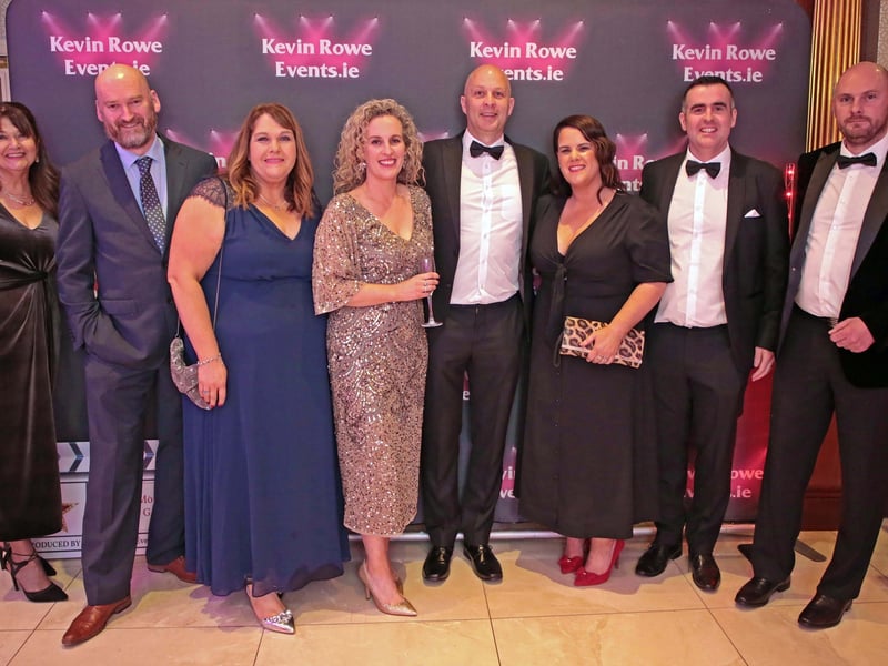 Caption: Rathcline Road, Lanesboro neighbours enjoying the glitz and glamour at the excellent Bord na Móna Rathcline OsKaRs event in the Longford Arms Hotel Picture: Shelley Corcoran