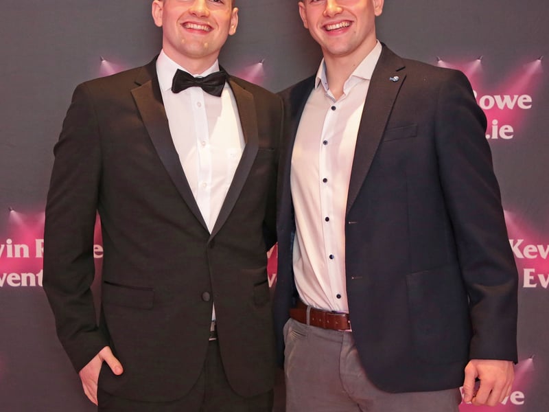 Caption: Shane and Richard Prior at the Rathcline OsKaRs event in the Longford Arms Hotel on Sunday, October 29. Picture: Shelley Corcoran