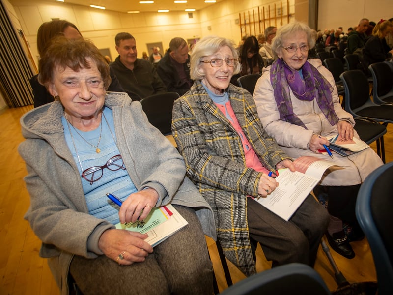 Derry Credit Union members Anna Cavan, Claire Griffin and Mary Griffin pictured at Monday's AGM in St. Mary's College. (Photos: Jim McCafferty Photography)