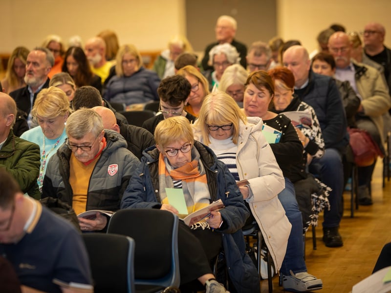 Derry Credit Union members pictured at Monday's AGM in St. Mary's College.