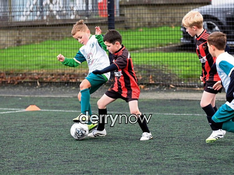 Action from the Don Boscos mini-soccer tournament.