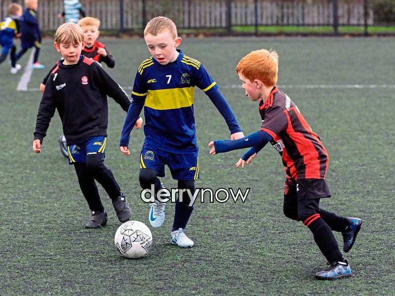 Action from the Don Boscos mini-soccer tournament.