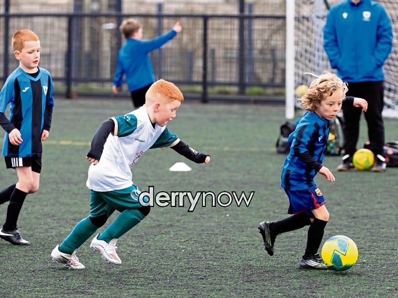 Action from the Don Boscos mini-soccer tournament.