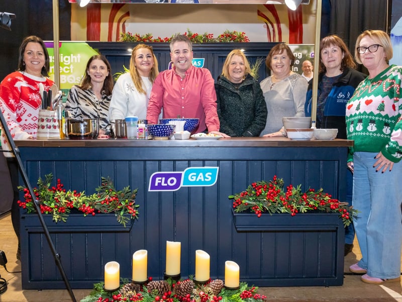 Much-loved celebrity chef, Edward Hayden, returned to Mountrath this November for the third annual  pre-Christmas Cookery Demonstration at Bloom HQ in aid of the Class of 1990 Restoration Project.