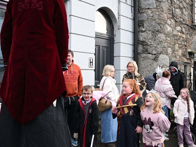 Below: Waiting to see the witches, Hatch's Castle Witches Coven at Ardee Ferdia Festival 2025