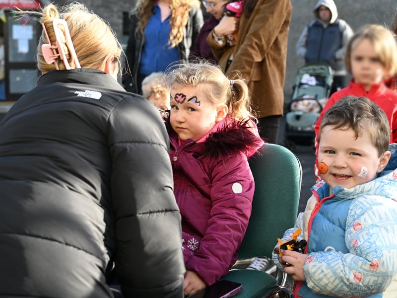 Below: Children pictured by Hatch's Castle Witches Coven