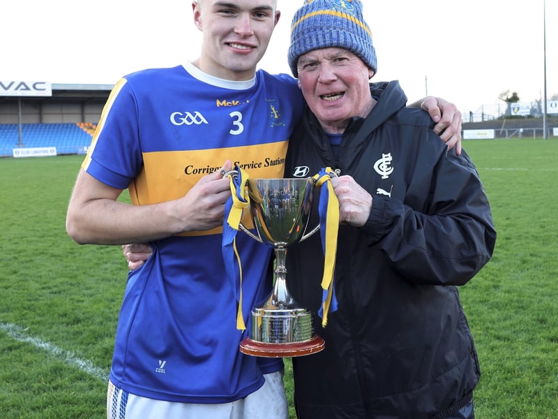 Caption: Dromard GAA stalwart Danny O'Toole with his nephew Eoin Conboy