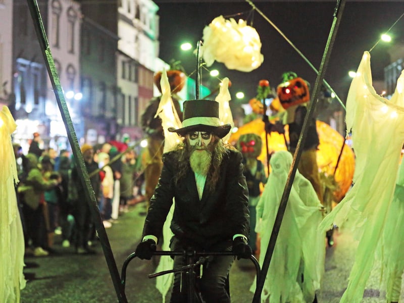 Caption: The theme of the Longford Home of Halloween Fire and Shadows Procession was Morrígan’s Revenge Picture: Shelley Corcoran