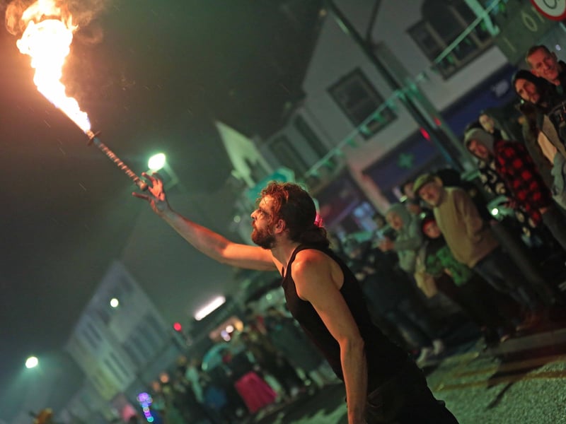 Caption: Babylon Inferno during The Fire and Shadows Procession Picture: Shelley Corcoran