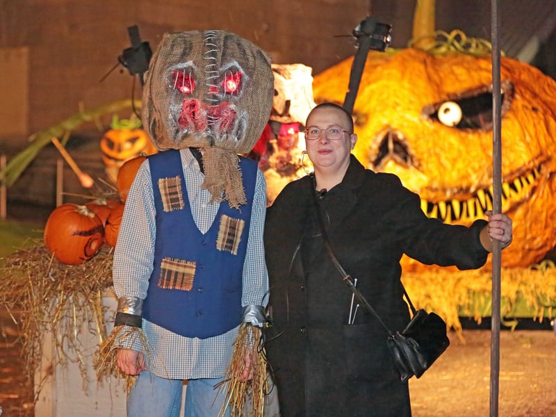 Caption: Wiktoria Byrne soaking up the spooky atmosphere during the finale of the 20th Longford Dead of Night Festival on Halloween night in Longford town Picture: Shelley Corcoran