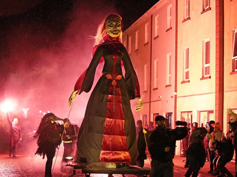 Caption: Funded by Fáilte Ireland, Longford County Council and the Night-Time Economy Task Force in the Department of Arts, Sport, Culture and Media, Longford's Home of Halloween Fire and Shadows Procession was an incredible spectacle Picture: Shelley Corcoran