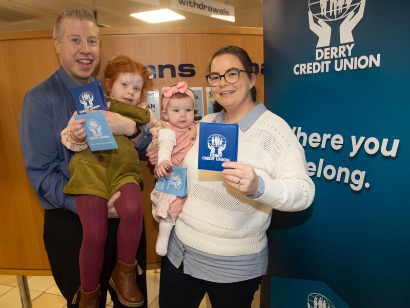 Joining in Saturday's International Credit Union Day celebrations at Abbey Street, Derry.