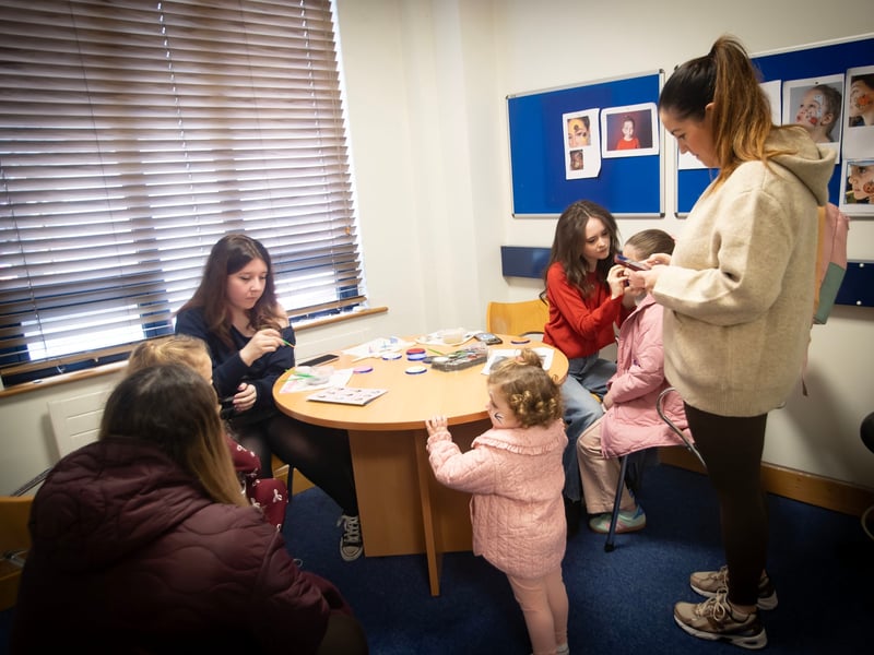 Face painting during Saturday's celebrations at Derry Credit Union.
