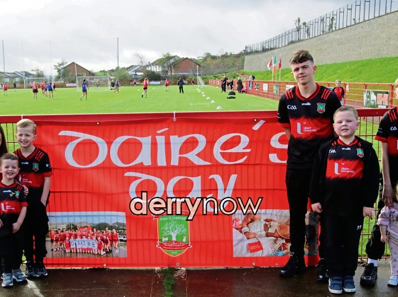 Daíre's big brother and cousins pictured at the Opening of Daíre's Gym at Séan Dolan's GAA Club.