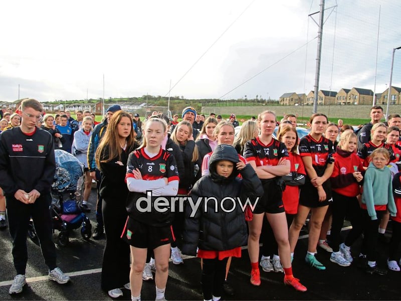 Crowds gathered at the Opening of Daíre's Gym at Séan Dolan's GAA Club. (Photos - Deirdre Heaney, nwpresspics)