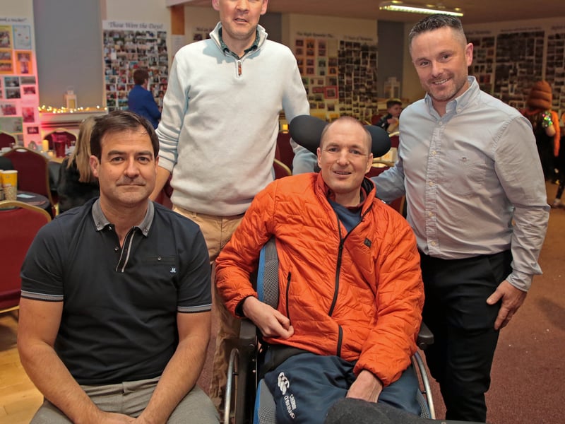 Caption: Shane Kiernan, Liam and Dermot Lynch, Christopher Parker