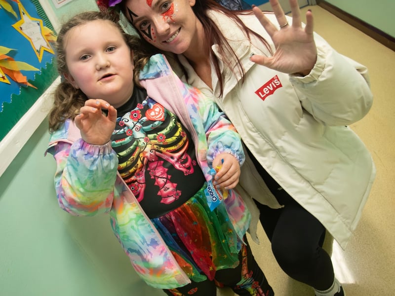P2 pupil Aisha pictured during Friday's festivities.
