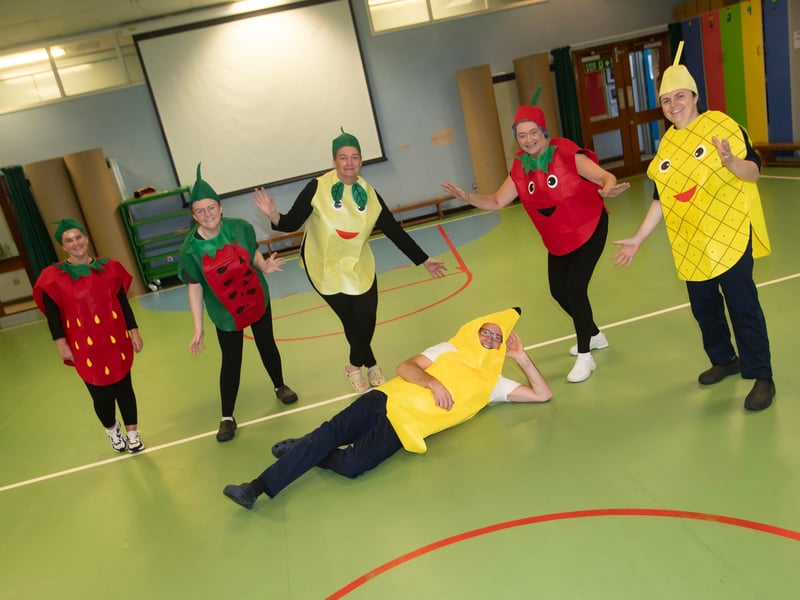 Canteen staff get in on Friday's Halloween festivities at Greenhaw PS.