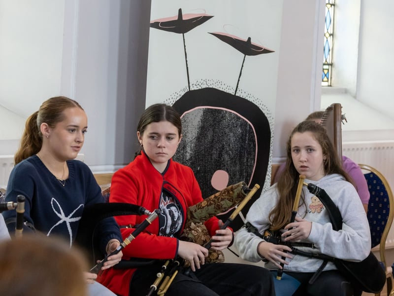 Young Laois harpers and pipers flocked to Castletown this week for Tionól Harp and Pipes, presented by Music Generation Laois. Young harpers and pipers from across Ireland took part in the the day festival, which included workshops and performance opportunities. Acclaimed harpers Michael Rooney from Monaghan and Catriona McKay from Scotland were among the team of professional musicians working with 74 young people. Participants hailed from Music Generation programmes in Louth, Mayo, Cavan, Monaghan and Waterford, as well as from Music Generation Laois.  "We are thrilled to celebrate ten years of Tionól,"  Ms Rosa Flannery, Music Development Officer with Music Generation Laois told the Leinster Express / Laois Live. "Young harpers and pipers from all over Ireland are taking part in an immersive music experience that develops their musical skills and forges life-long friendships. "Music Generation Laois has a special focus on harping and piping, the harp and uilleann pipes are two instruments of cultural significance to Ireland that need to be preserved, supported and developed," Ms Flannery said. Tionól Harp and Pipes 2026 will take place from 26-28 October in Castletown.  The event is supported by the Music Generation / Arts Council of Ireland Partnership Creativity and Collaboration Fund. Music Generation Laois is part of Music Generation, Ireland's national performance music education programme, co-funded by U2, the Ireland Funds and the Department of Education and Youth. Locally, Music Generation Laois is part of Laois and Offaly Education and Training Board and supported by Laois County Council.  To find out more about joining Music Generation Laois’ harp or uilleann pipes programmes see musicgenerationlaois.ie  WATCH: Sod turned on €6.5m extension to ESB training centre in Portlaoise
