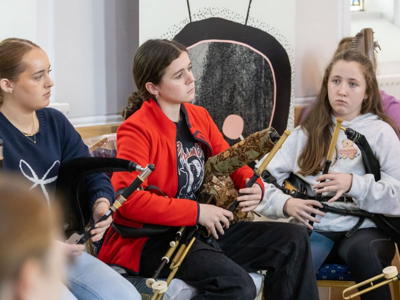 Young Laois harpers and pipers flocked to Castletown this week for Tionól Harp and Pipes, presented by Music Generation Laois. Young harpers and pipers from across Ireland took part in the the day festival, which included workshops and performance opportunities. Acclaimed harpers Michael Rooney from Monaghan and Catriona McKay from Scotland were among the team of professional musicians working with 74 young people. Participants hailed from Music Generation programmes in Louth, Mayo, Cavan, Monaghan and Waterford, as well as from Music Generation Laois.  "We are thrilled to celebrate ten years of Tionól,"  Ms Rosa Flannery, Music Development Officer with Music Generation Laois told the Leinster Express / Laois Live. "Young harpers and pipers from all over Ireland are taking part in an immersive music experience that develops their musical skills and forges life-long friendships. "Music Generation Laois has a special focus on harping and piping, the harp and uilleann pipes are two instruments of cultural significance to Ireland that need to be preserved, supported and developed," Ms Flannery said. Tionól Harp and Pipes 2026 will take place from 26-28 October in Castletown.  The event is supported by the Music Generation / Arts Council of Ireland Partnership Creativity and Collaboration Fund. Music Generation Laois is part of Music Generation, Ireland's national performance music education programme, co-funded by U2, the Ireland Funds and the Department of Education and Youth. Locally, Music Generation Laois is part of Laois and Offaly Education and Training Board and supported by Laois County Council.  To find out more about joining Music Generation Laois’ harp or uilleann pipes programmes see musicgenerationlaois.ie  WATCH: Sod turned on €6.5m extension to ESB training centre in Portlaoise