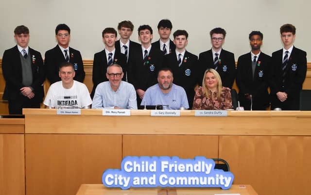 Leaders of local parties had the opportunity to share how their party has supported young people to date and the plans to support young people in future. Political representatives will answer “quick fire” questions put to them by young people. This event will give young people the opportunity to discuss important issues with their local political representatives. The Mayor of Derry City and Strabane District Council, Cllr Ruairí McHugh, said he was delighted to be a part of such an important initiative and looked forward to meeting young people of all ages this week. “Local Democracy Week is one of the most rewarding times in our civic calendar. It gives young people the opportunity to see that their voices truly matter, that their opinions count and that they have real power to shape the future of the place they call home. We want to inspire a generation who are confident, informed, and actively engaged in local democracy. “It’s particularly special this year as we just received international recognition as a UNICEF Child Friendly Community last week. We always value hearing directly from our young people, taking their feedback on board and using their insights to strengthen how we work, ensuring that our city and district remain inclusive, positive, and responsive places for everyone in Derry and Strabane.” Students from St. Columb's College who took part in the Local Democracy Week "Meet Your Councillors" held in the Derry City & Strabane District Council Chamber, Guildhall. Seated, fromleft, are Colr. Shaun Harkin, Colr. Rory Farrell, Colr. Gary Donnelly and Colr. Sandra Duffy. (Photo - Tom Heaney, nwpresspics) We want your photos to feature on the website via our Camera Club. Do you have a great photo from life in the locality? Whether it’s a party, wedding, communion, landscape, a quirky shot from your archives, or a simple everyday moment, we want your snapshots. We are inviting people to share photos that capture the spirit of the county. From special occasions to quieter