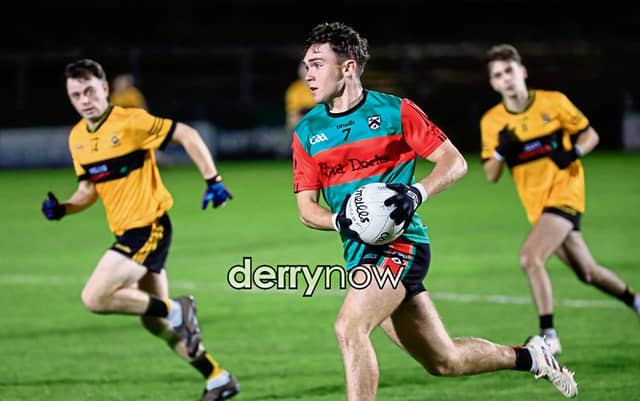 Doire Trasna's Somhairle McFadden pushes forward with the ball in the GAA Junior Football Championship semi-final against Moneymore at Owenbeg, on Friday night. (Photos - Tom Heaney, nwpresspics) We want your photos to feature on the website via our Camera Club. Do you have a great photo from life in the locality? Whether it’s a party, wedding, communion, landscape, a quirky shot from your archives, or a simple everyday moment, we want your snapshots. We are inviting people to share photos that capture the spirit of the county. From special occasions to quieter moments, your pictures help tell the story of everyday life in our community. To submit: Go to the Camera Club page and follow the instructions to upload your photo. Include your name, where it was taken, and a short caption if you can. Your photo could be featured on our website and newspaper and seen by readers across the county and beyond. TAP HERE TO SUBMIT YOUR PICTURES TODAY