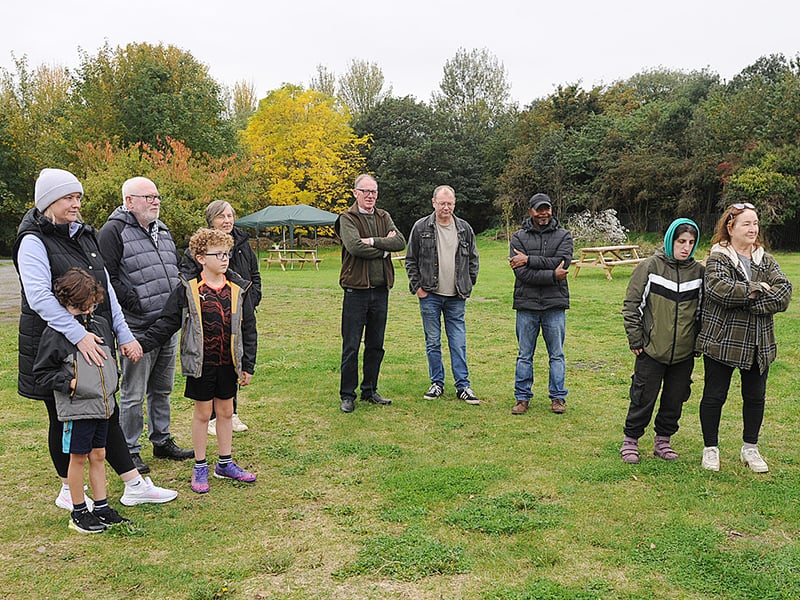 Pictured below: Some of those who attended last Saturday's event at Muirhevnamor Allotments & Community Garden 