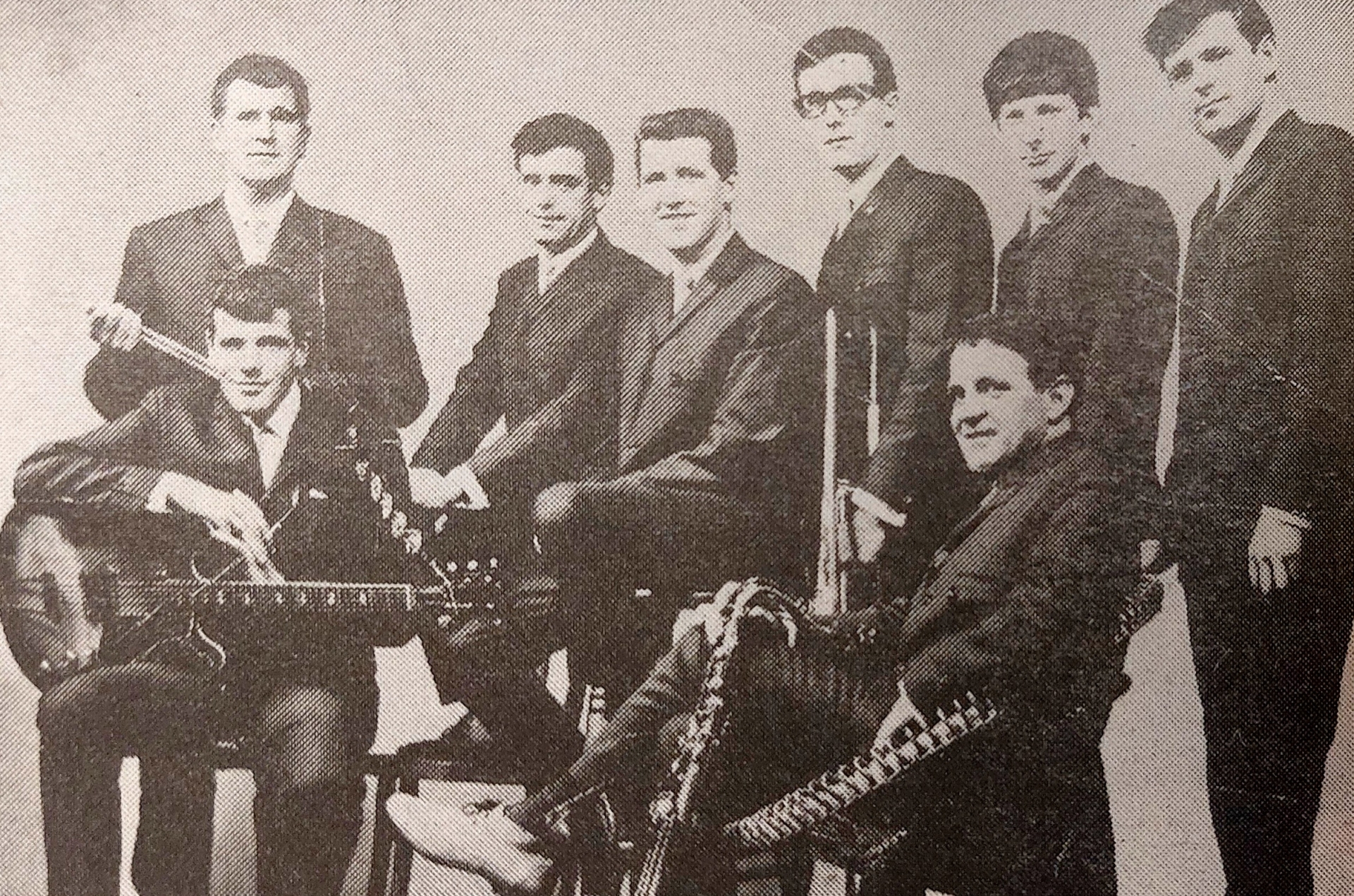 Formed on Easter Sunday, 1964, by Jim Cantwell, the original members of The Nomads included Noel Power (vocals), Fergie Hogan (trombone/vocalist), Paddy O'Keeffe (trumpet/vocalist), Paddy Dooley (guitar/vocalist), Jim Dwyer (guitar/vocalist), Jim Cantwell (saxophone) and Dermot Delaney (drums). During September/October that year, vocalist Paddy Hanrahan joined and guitarist Pakie Dwyer joined in 1965. They toured Britain on several occasions, sometimes three or four times a year, and 25 years ago in May, 1967, they played in New York and Chicago. That same year they released Lough Sheelin and during their career, The Nomads played all 32 counties in Ireland.
