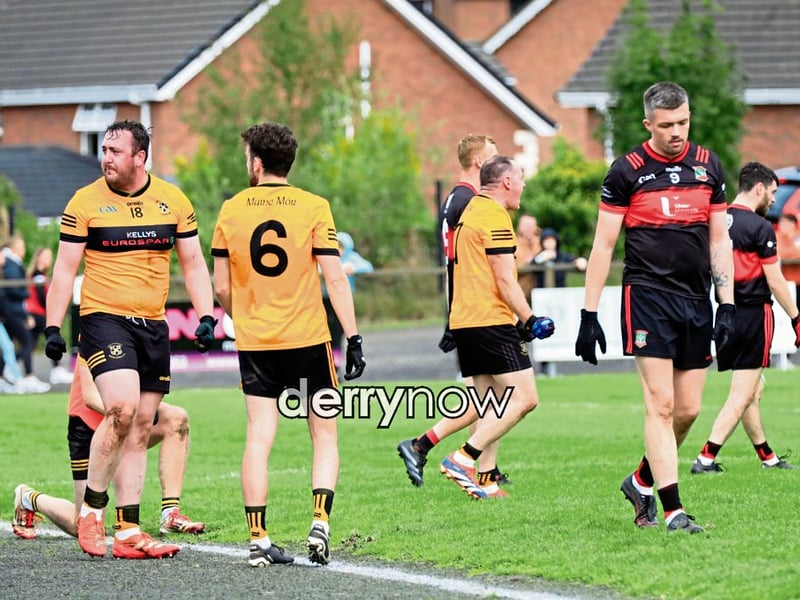 Sean Dolans players heads down after losing to Moneymore in extra time in the Derry JFC quarter final held in St. Canice's GAC grounds, Dungiven. (Photos - Tom Heaney, nwpresspics)