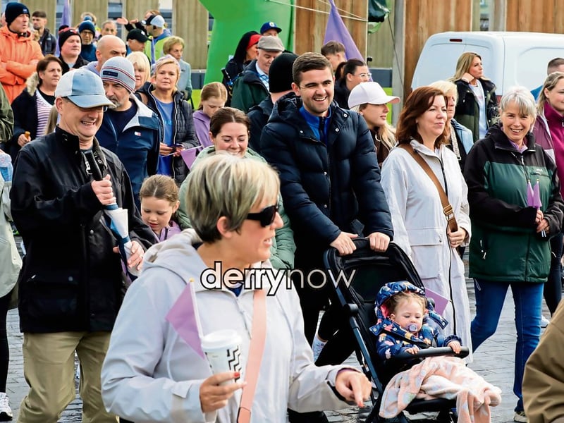 Group setting off on the Arc Fitness annual recovery walk on Saturday. 