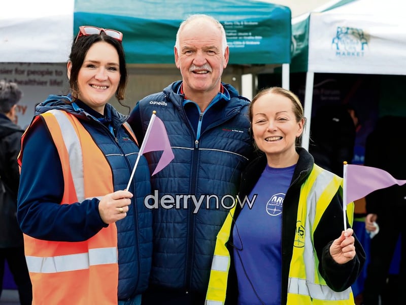 Maggs Campbell, Arch Fitness with on left, Aisling Hutton and Georgie Harkin, Bogside & Brandywell Health Forum.
