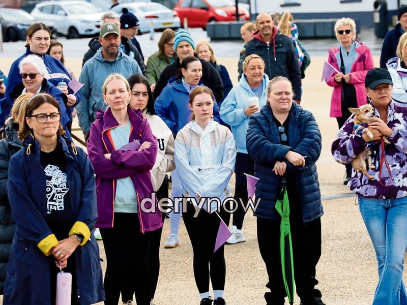 Group at the Arc Fitness annual recovery walk on Saturday. (Photos - Tom Heaney, nwpresspics)