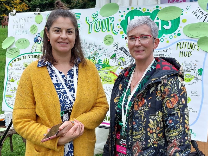 Graphic Recorder Eimear McNally and Karen Moore Laois Community Climate Action Officer.