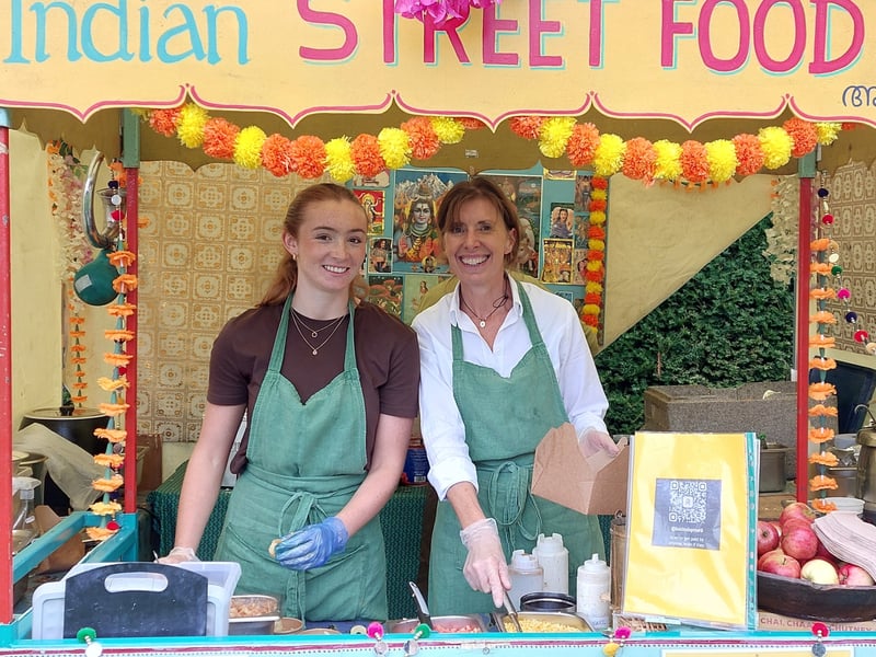 Polly Love and Deirdre MacQuaile at their Indian Street Food stall.