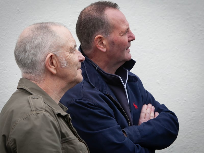 Former Tristar FC players Tony Morrison and Rob McFarland. (Photos: Jim McCafferty Photography)