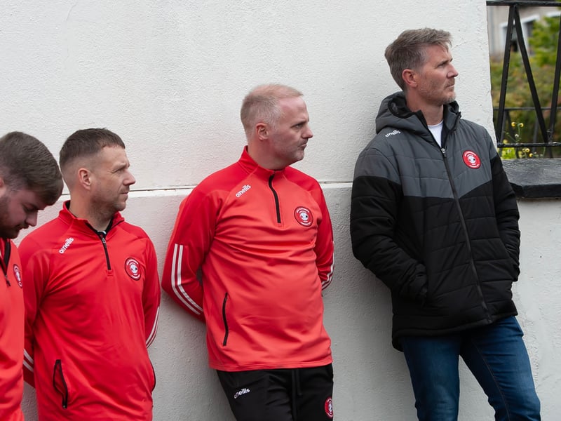 A number of the Tristar coaches pictured during Saturday's unveiling.