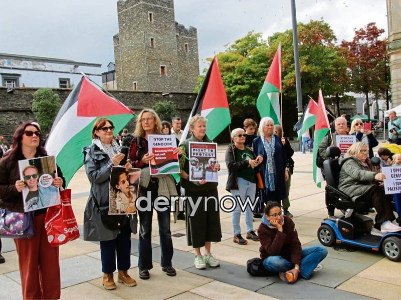 Protesting Genocide Is Not A Crime rally.