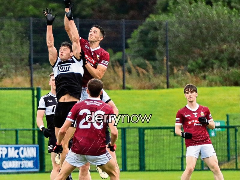 Action from the Banagher v Dungiven.