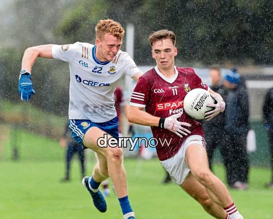 Banagher Eamon Feeney with Charlie Crozier of Ballinderry during the Derry SFC match at Owenbeg. (Photos: Margaret McLaughlin) We want your photos to feature on the website via our Camera Club. Do you have a great photo from life in the locality? Whether it’s a party, wedding, communion, landscape, a quirky shot from your archives, or a simple everyday moment, we want your snapshots. We are inviting people to share photos that capture the spirit of the county. From special occasions to quieter moments, your pictures help tell the story of everyday life in our community. To submit: Go to the Camera Club page and follow the instructions to upload your photo. Include your name, where it was taken, and a short caption if you can. Your photo could be featured on our website and newspaper and seen by readers across the county and beyond. TAP HERE TO SUBMIT YOUR PICTURES TODAY