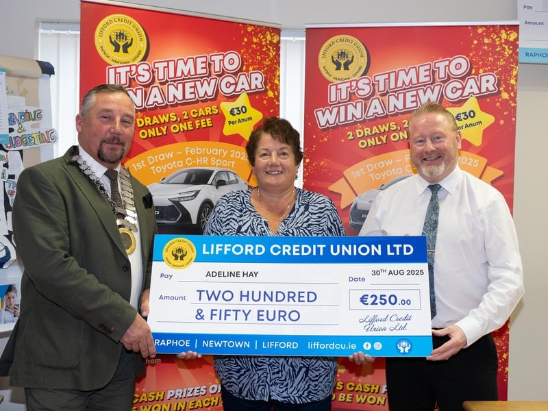 In pictures: Lucky winners collect prizes from Lifford Credit Union ...