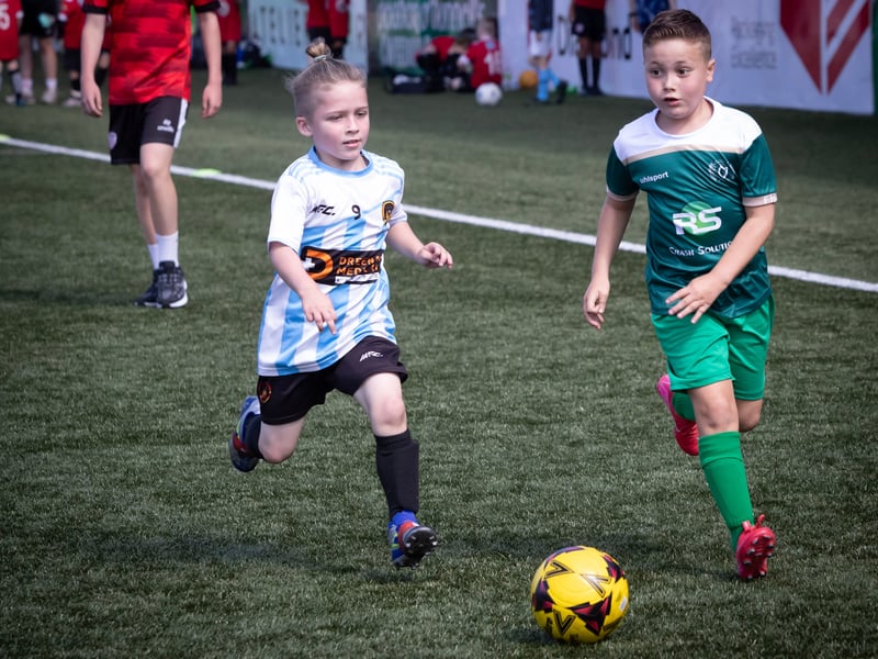 Action from one of the games in the Ryan McBride Cup at Brandywell on Thursday. (Photos: Jim McCafferty Photography)