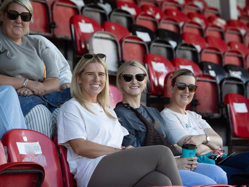 Some of the mums enjoying the football.