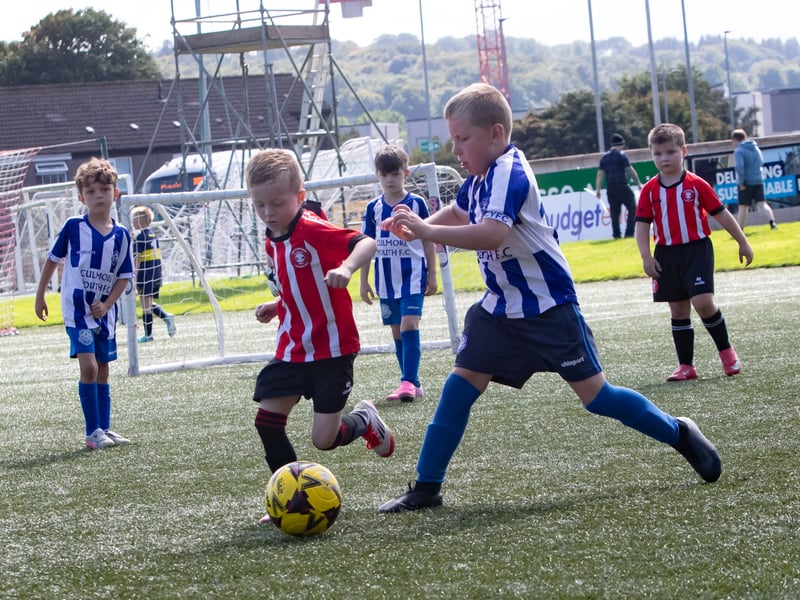 Action from one of the games in the Ryan McBride Cup at Brandywell on Thursday. (Photos: Jim McCafferty Photography)