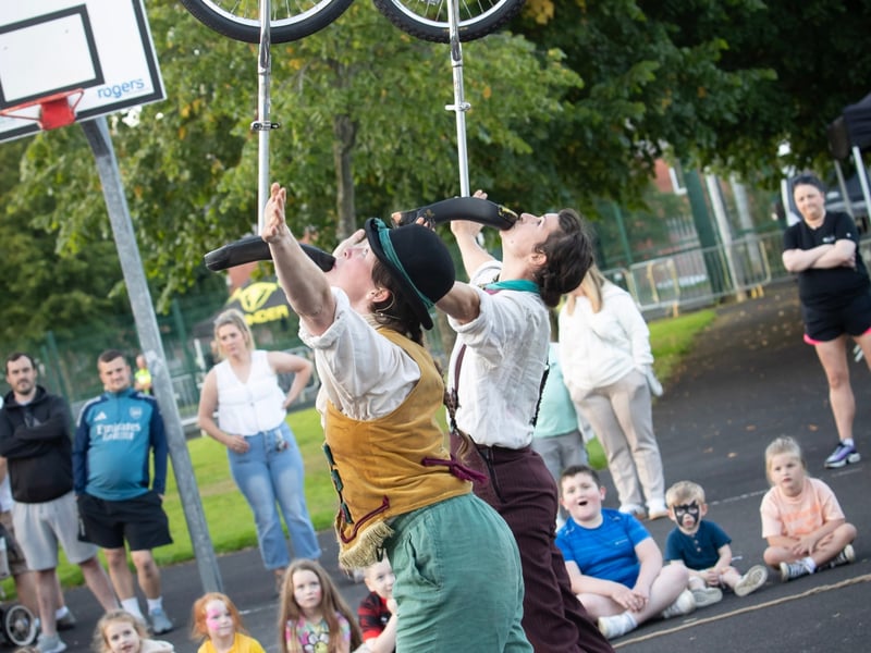 Unicycle balancing - Just one of the many tricks on show at Bull Park.