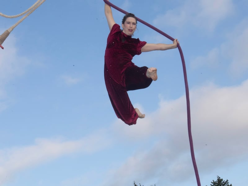 Just one of the stunts by the Symmetry Circus.