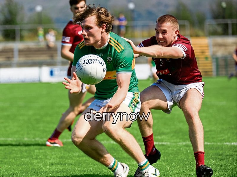 Glen's Ethan Doherty in action against Banagher in the Derry SFC Round 1 at Owenbeg. (Photos - Tom Heaney, nwpresspics)