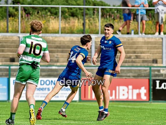 Ben McCarron congratulates Steelstown goal scorer Callum Deery (14). (Photos - nwpresspics) We want your photos to feature on the website via our Camera Club. Do you have a great photo from life in the locality? Whether it’s a party, wedding, communion, landscape, a quirky shot from your archives, or a simple everyday moment, we want your snapshots. We are inviting people to share photos that capture the spirit of the county. From special occasions to quieter moments, your pictures help tell the story of everyday life in our community. To submit: Go to the Camera Club page and follow the instructions to upload your photo. Include your name, where it was taken, and a short caption if you can. Your photo could be featured on our website and newspaper and seen by readers across the county and beyond. TAP HERE TO SUBMIT YOUR PICTURES TODAY